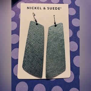 NWT Nickel & Suede Earrings